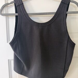 Women's Lululemon Black Ribbed Tank Top